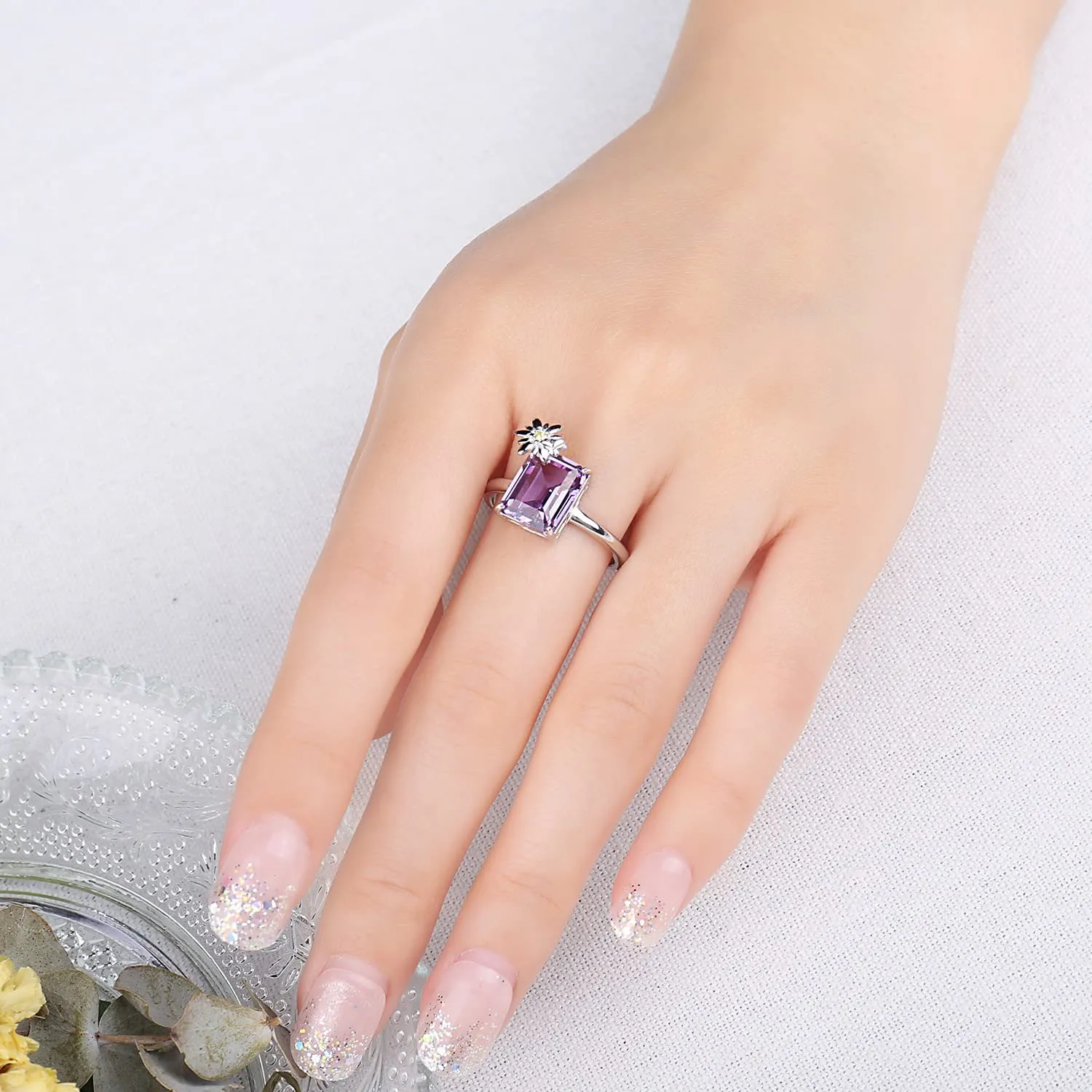 JewelryPalace Margherita 4ct anello argento alessandrite viola