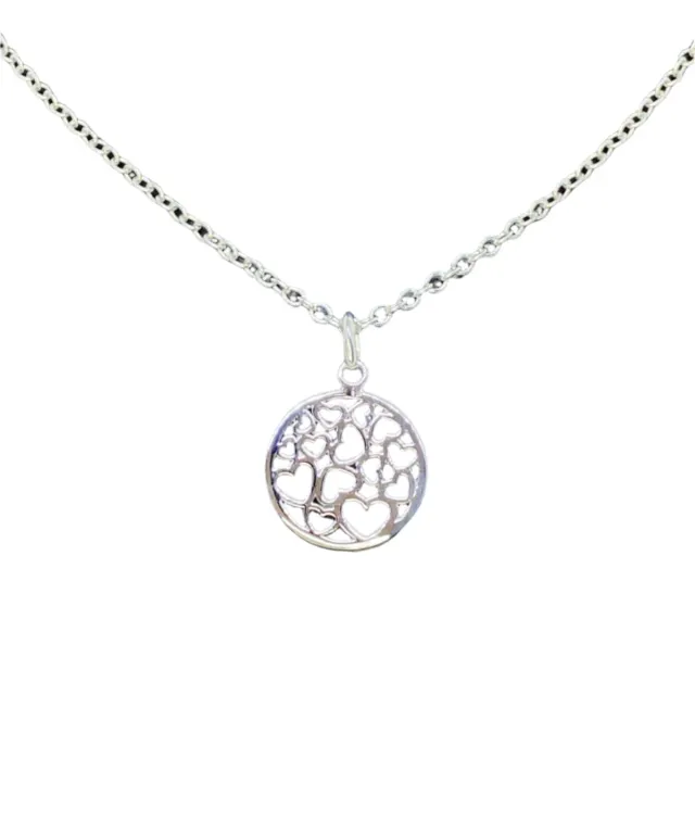 Victoria Jane Circle of Hearts ciondolo argento