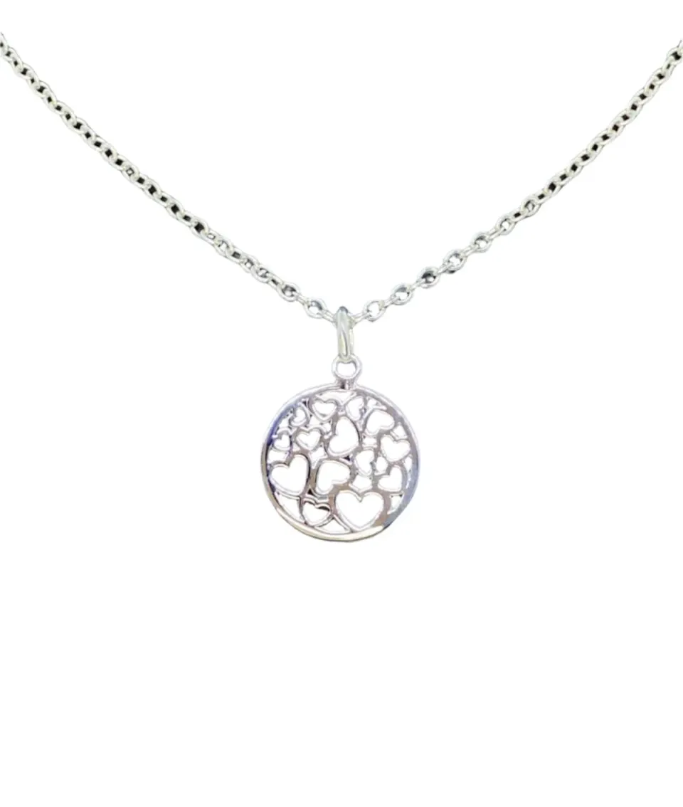 Victoria Jane Circle of Hearts ciondolo argento
