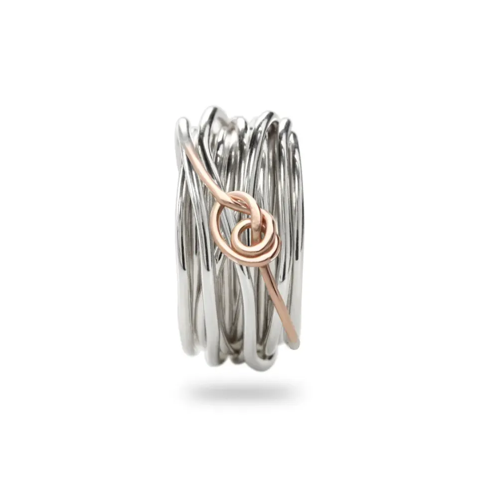 Filodellavita Classic Collana argento oro rosa 9kt 13 fili