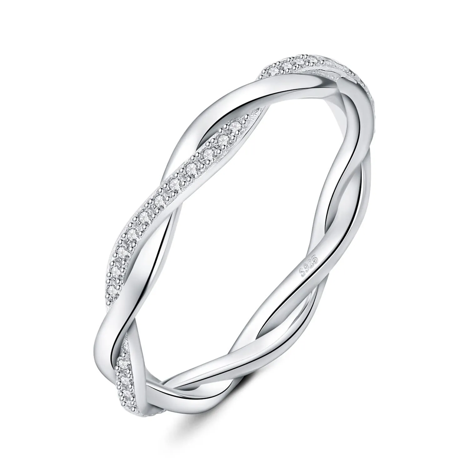 JewelryPalace Infinito Anello Argento 925 Moissanite