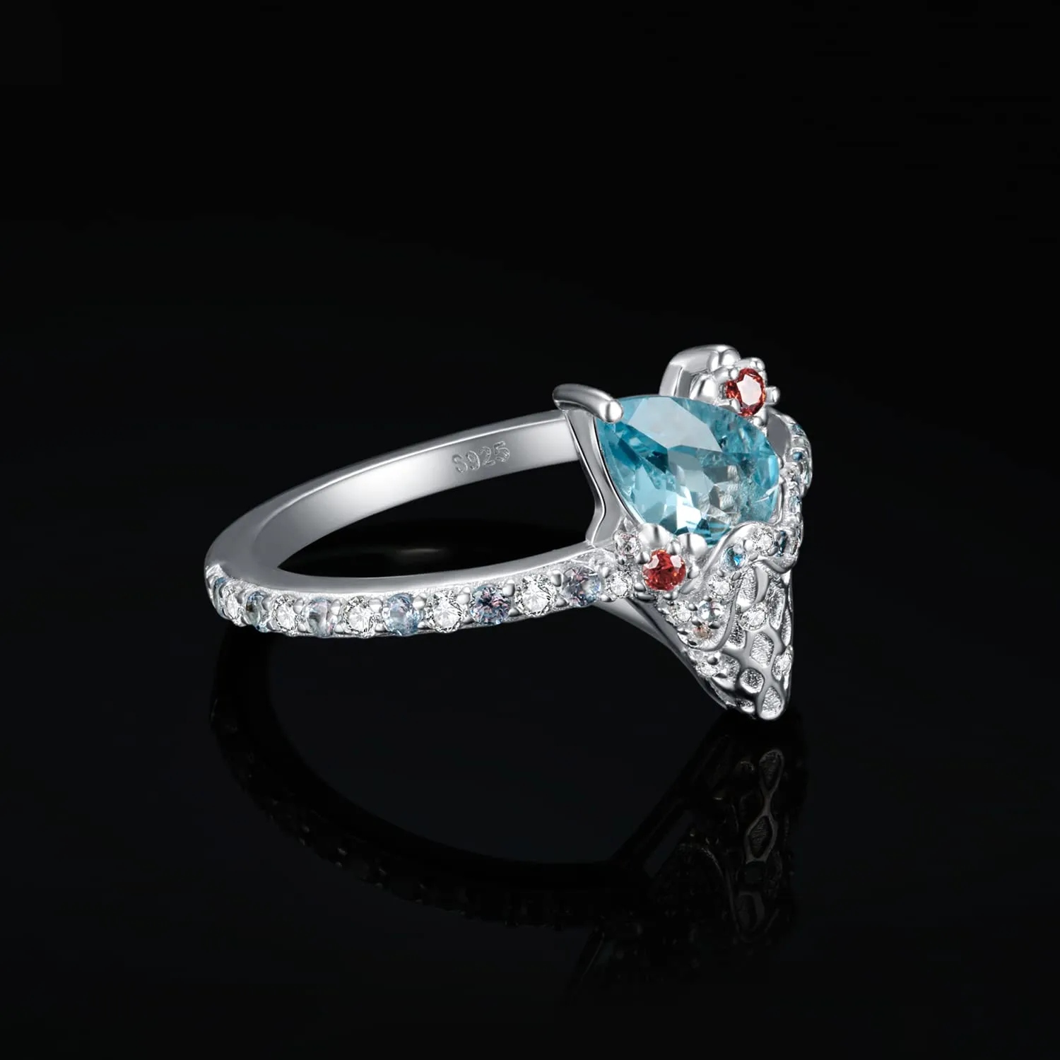 JewelryPalace Gelato 1.5ct anello argento topazio azzurro