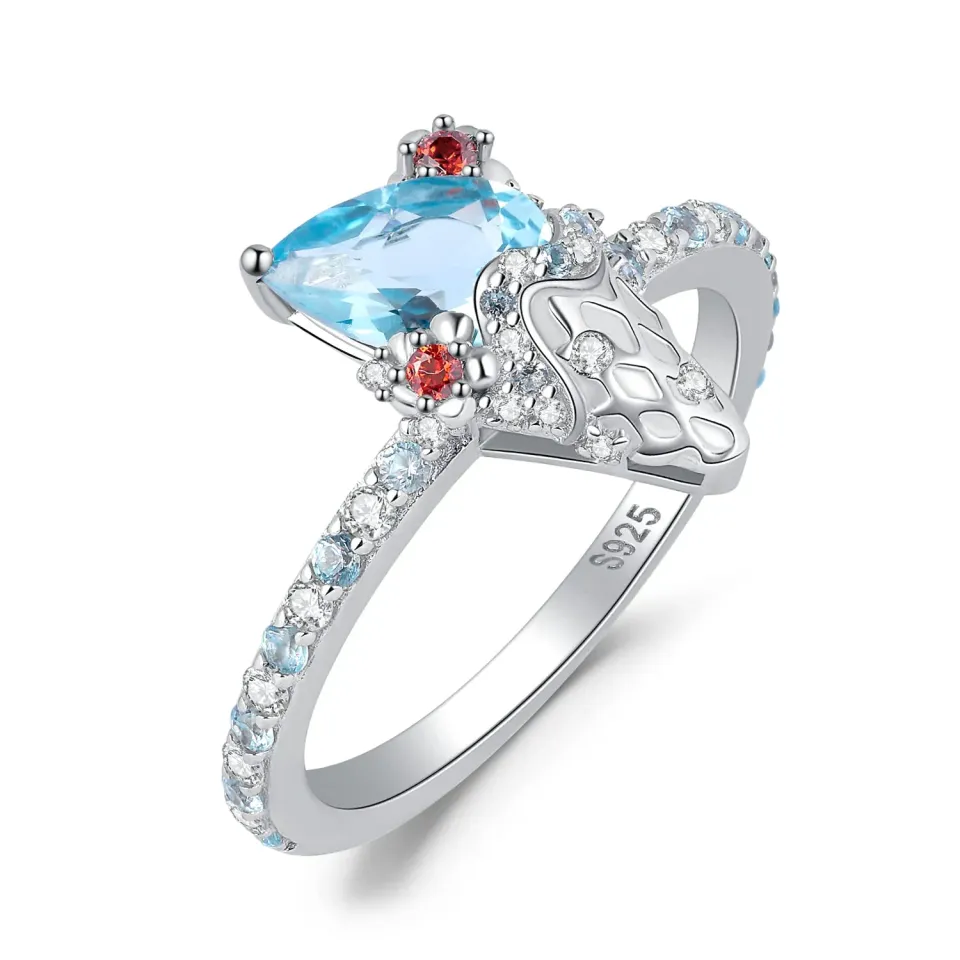 JewelryPalace Gelato 1.5ct anello argento topazio azzurro
