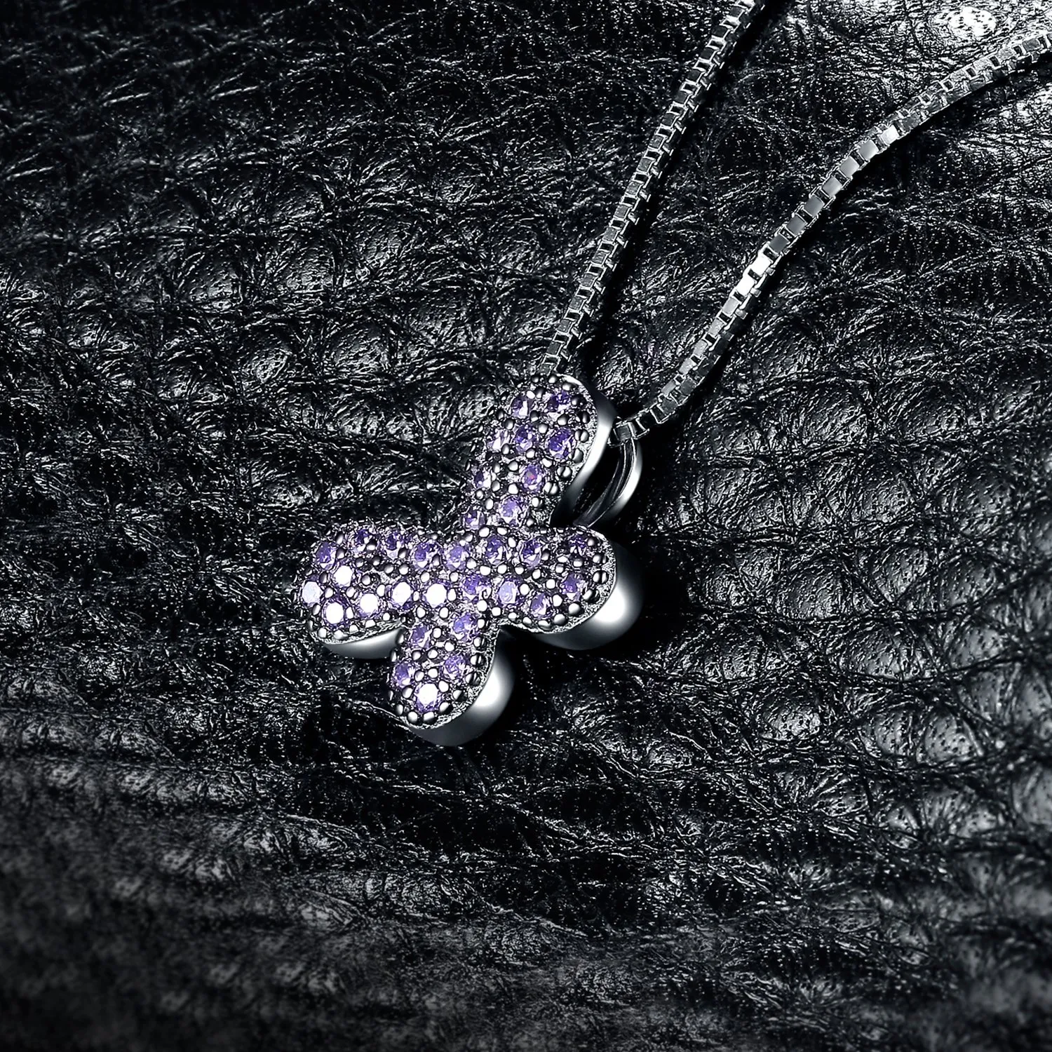 JewelryPalace Farfalla 0.5ct collana argento 925 viola