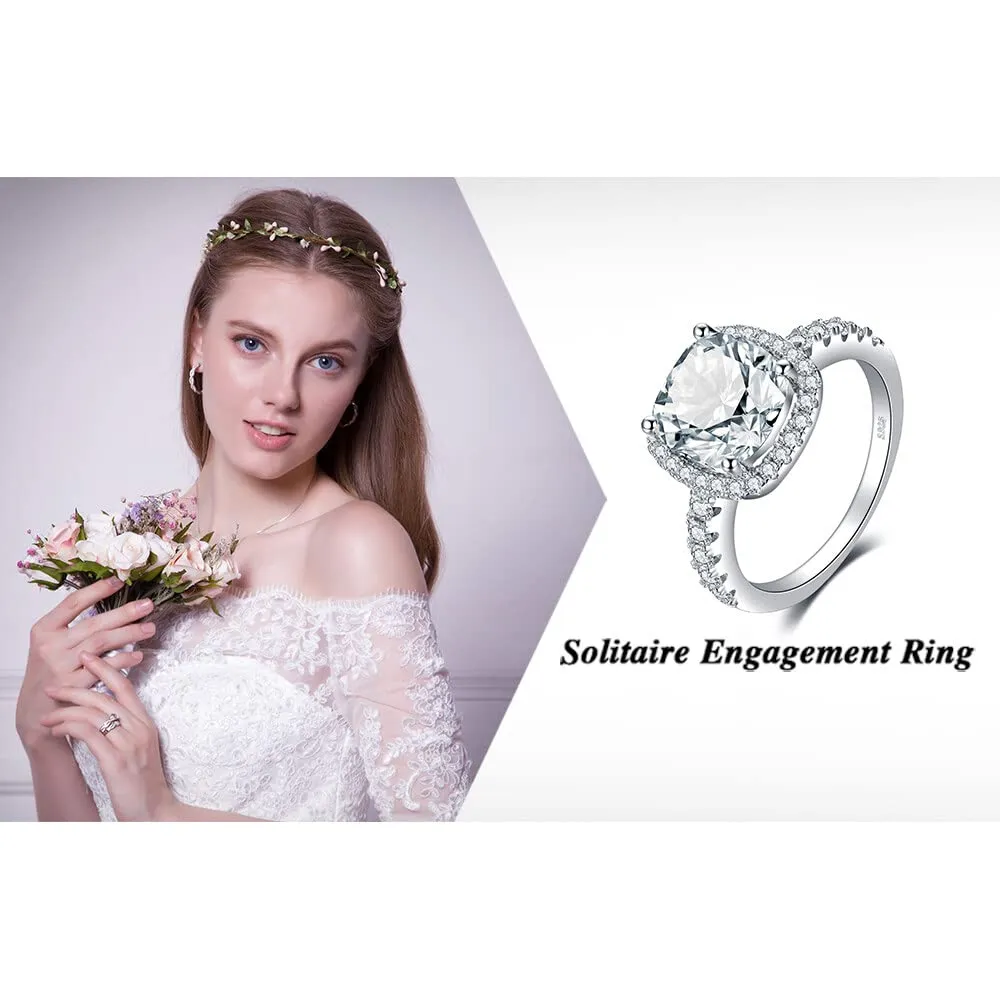 JewelryPalace AB-002 anello fidanzamento zirconia argento