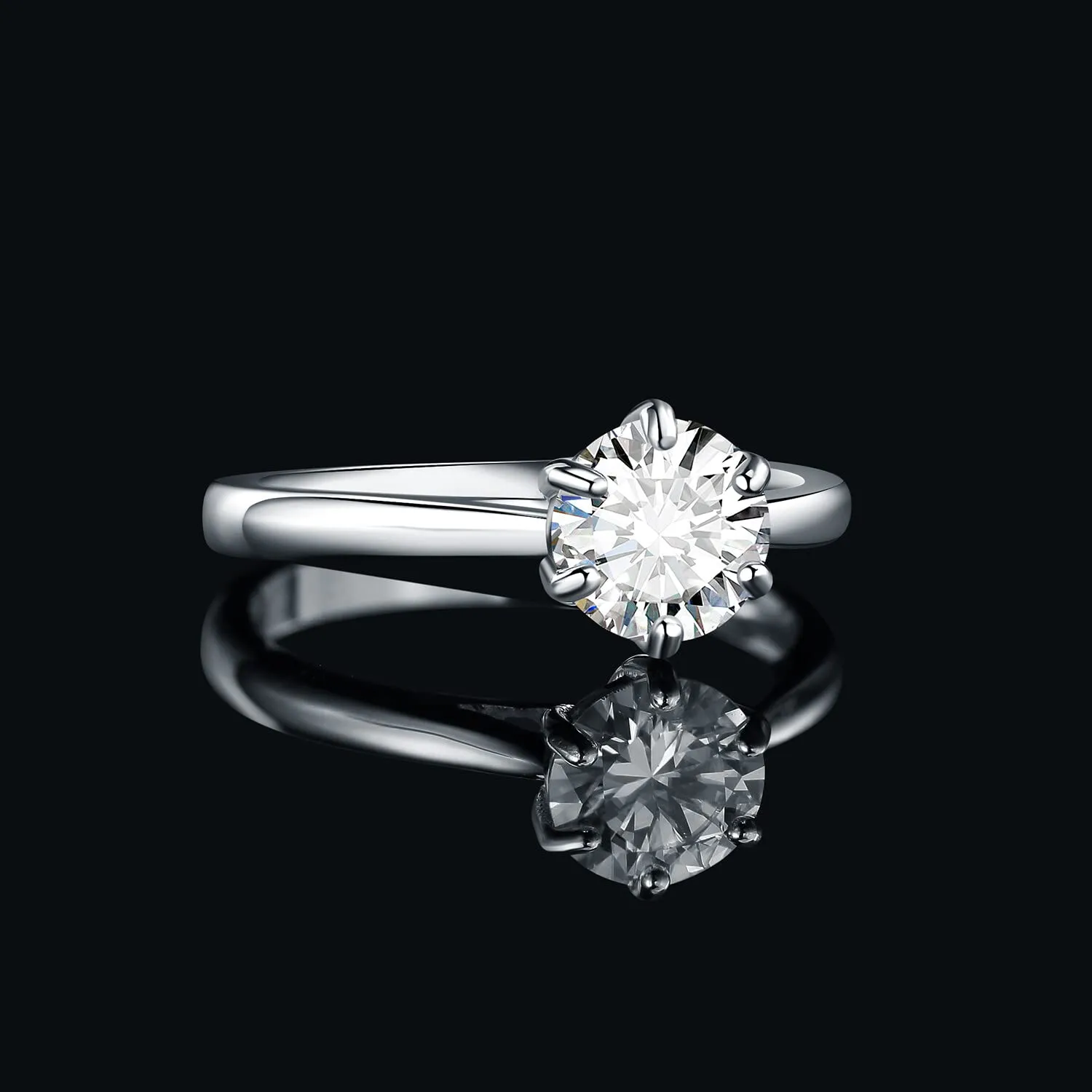 JewelryPalace Classico Solitario 1.0ct anello argento fidanzamento