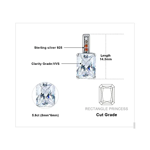 JewelryPalace Gioco 5.8ct orecchini argento zirconia arancione
