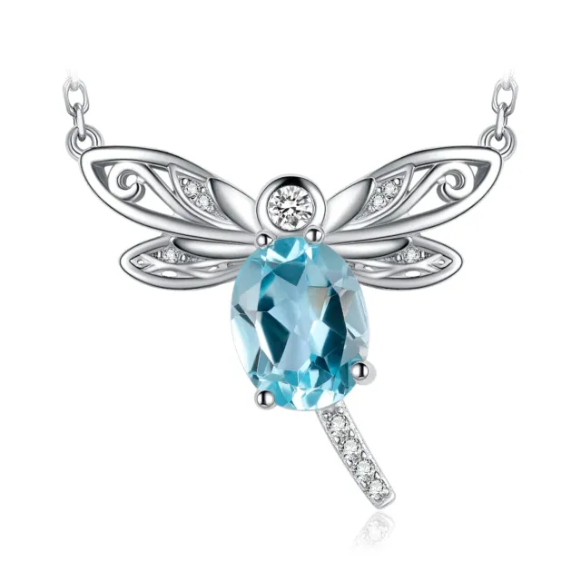 JewelryPalace Libellula 2.4ct collana topazio argento