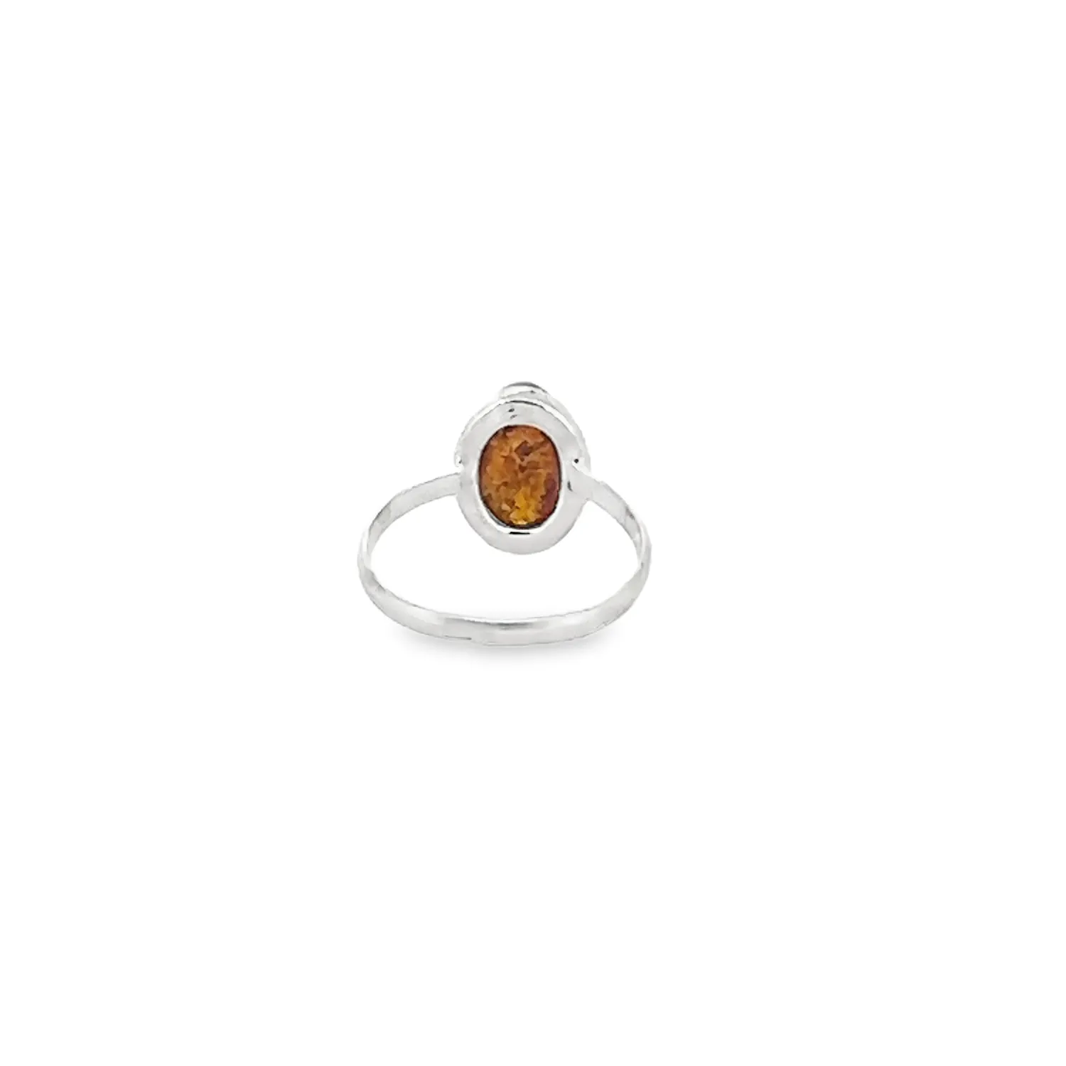 Victoria Jane Oval Amber anello ambra ovale