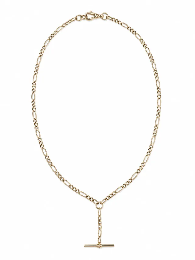 Victoria Jane Figaro T Bar collana oro 9ct 45 cm