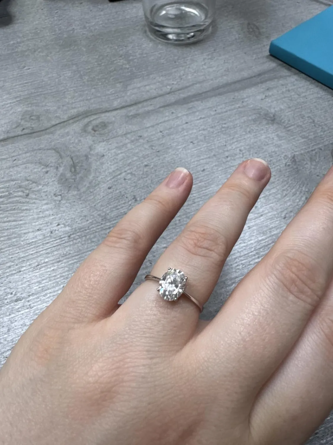 JewelryPalace Classico solitario anello argento moissanite 1ct