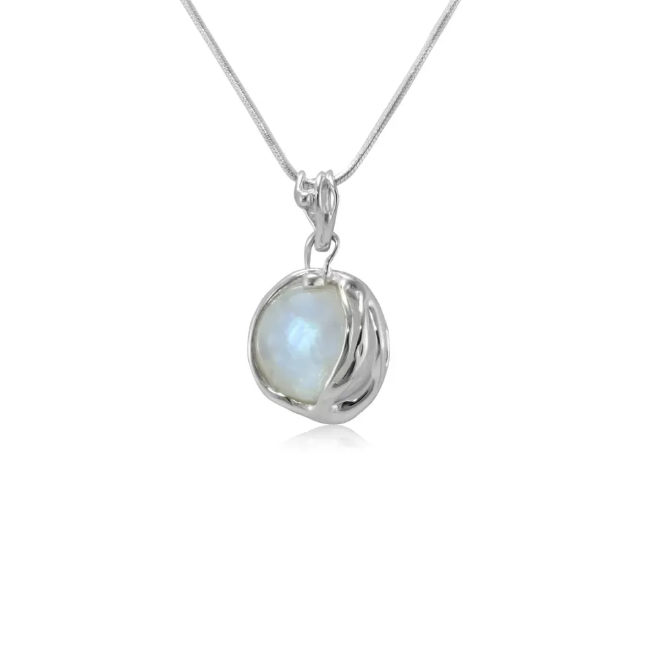 Victoria Jane Moonstone Orb collana argento 45 cm