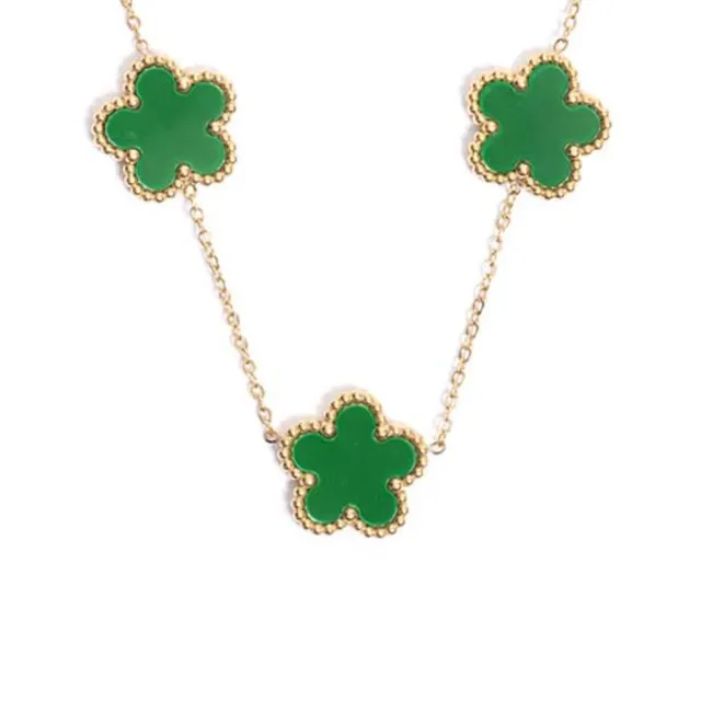 Gioielli Celiento Fiori Verdi Gold Freddy collana bijoux verde