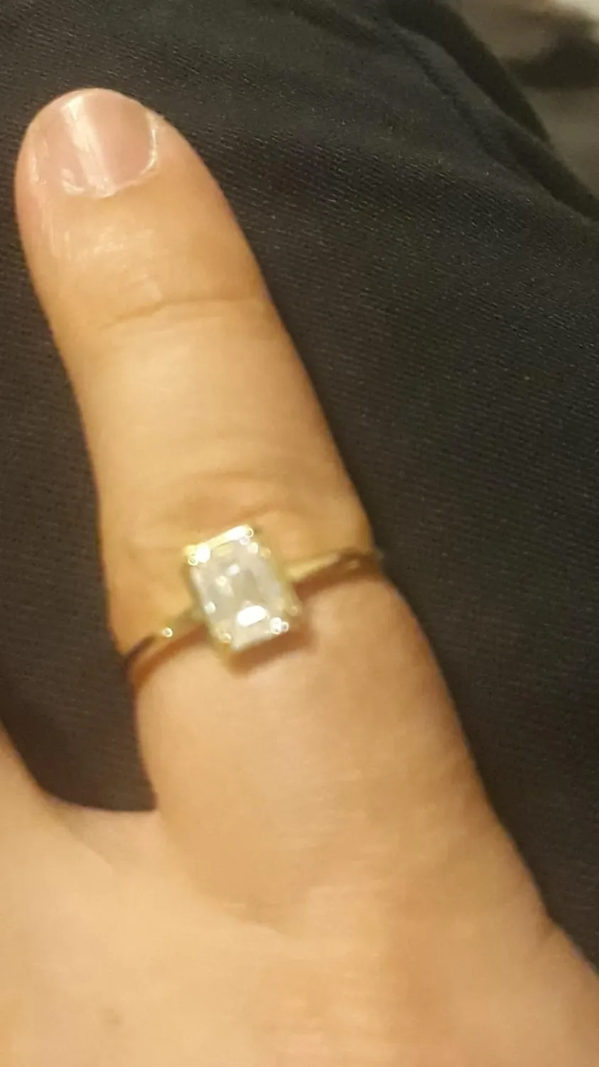 JewelryPalace Solitario Anello Argento Moissanite Smeraldo Mis.18.5