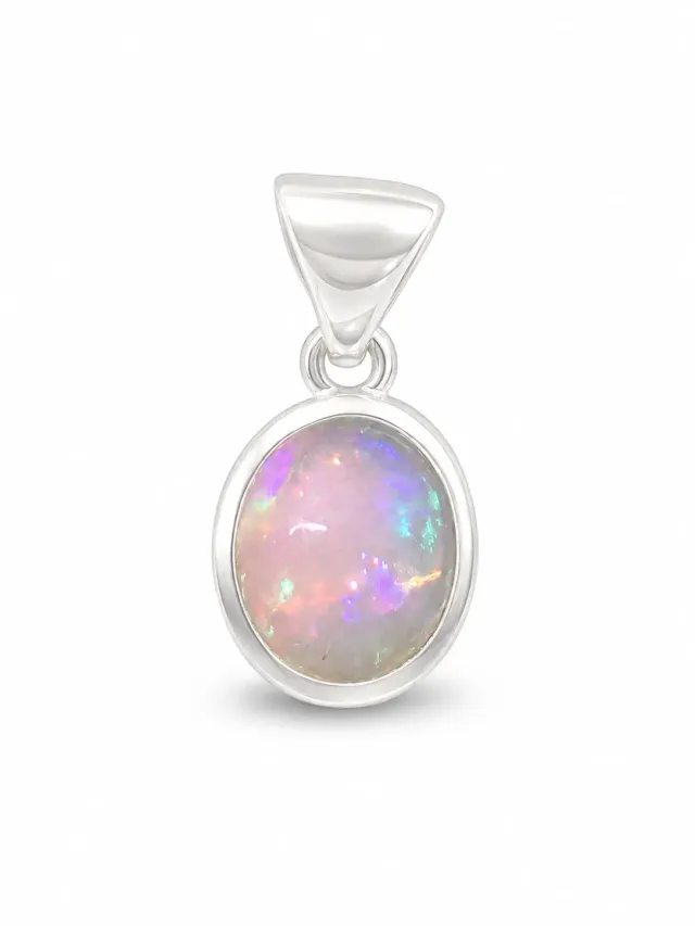 Victoria Jane Rainbow Opal ciondolo opale argento