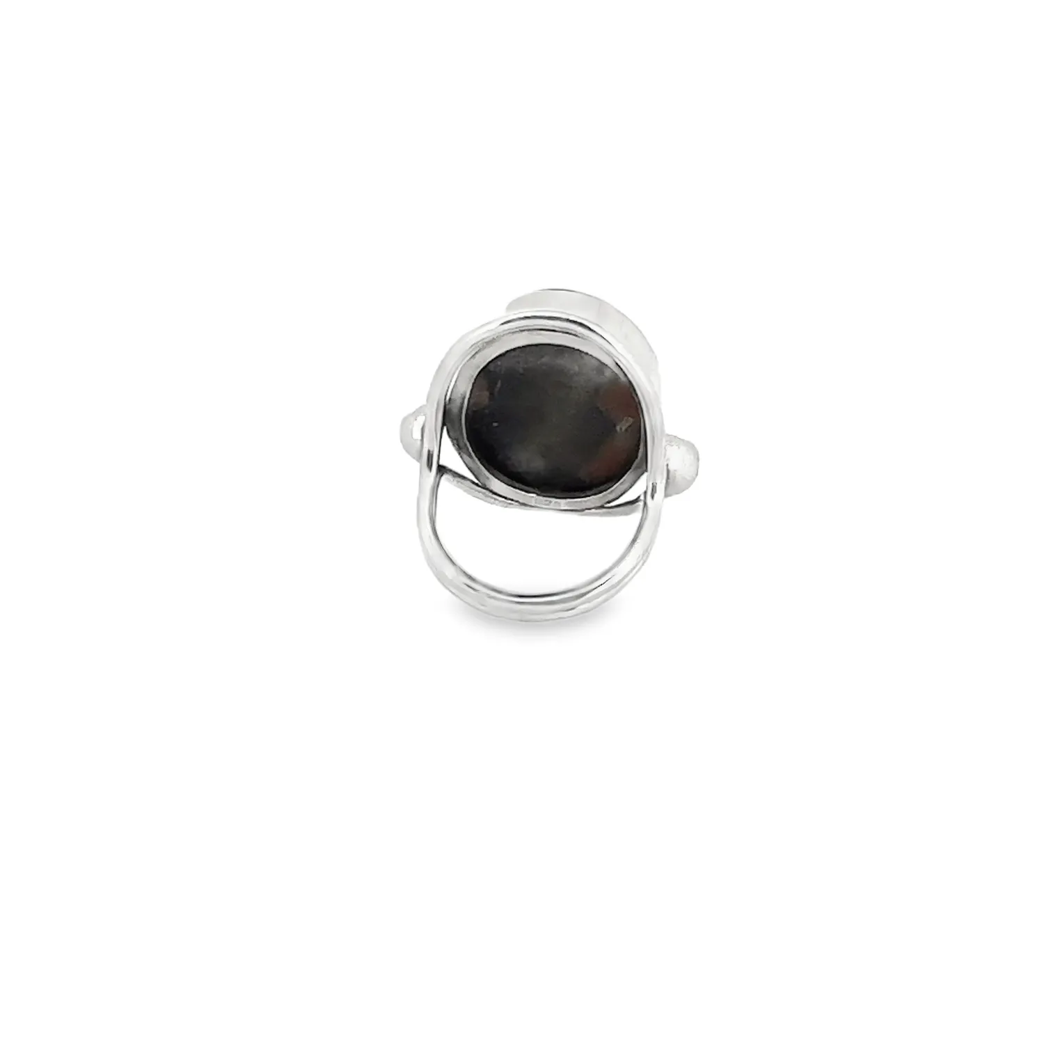Victoria Jane Oval Jasper Stone anello argento con diaspro