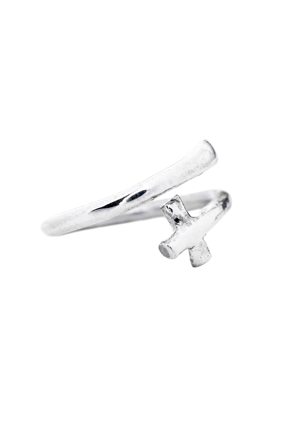 Flor Rubaja Jewelry Little Cross anello argento 925 regolabile