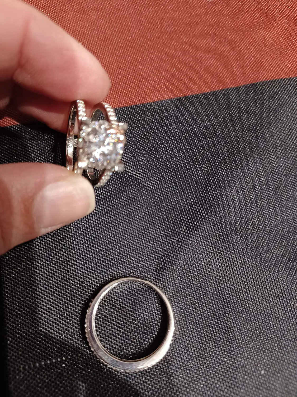 JewelryPalace Vintage Halo anello argento zirconia oro rosa