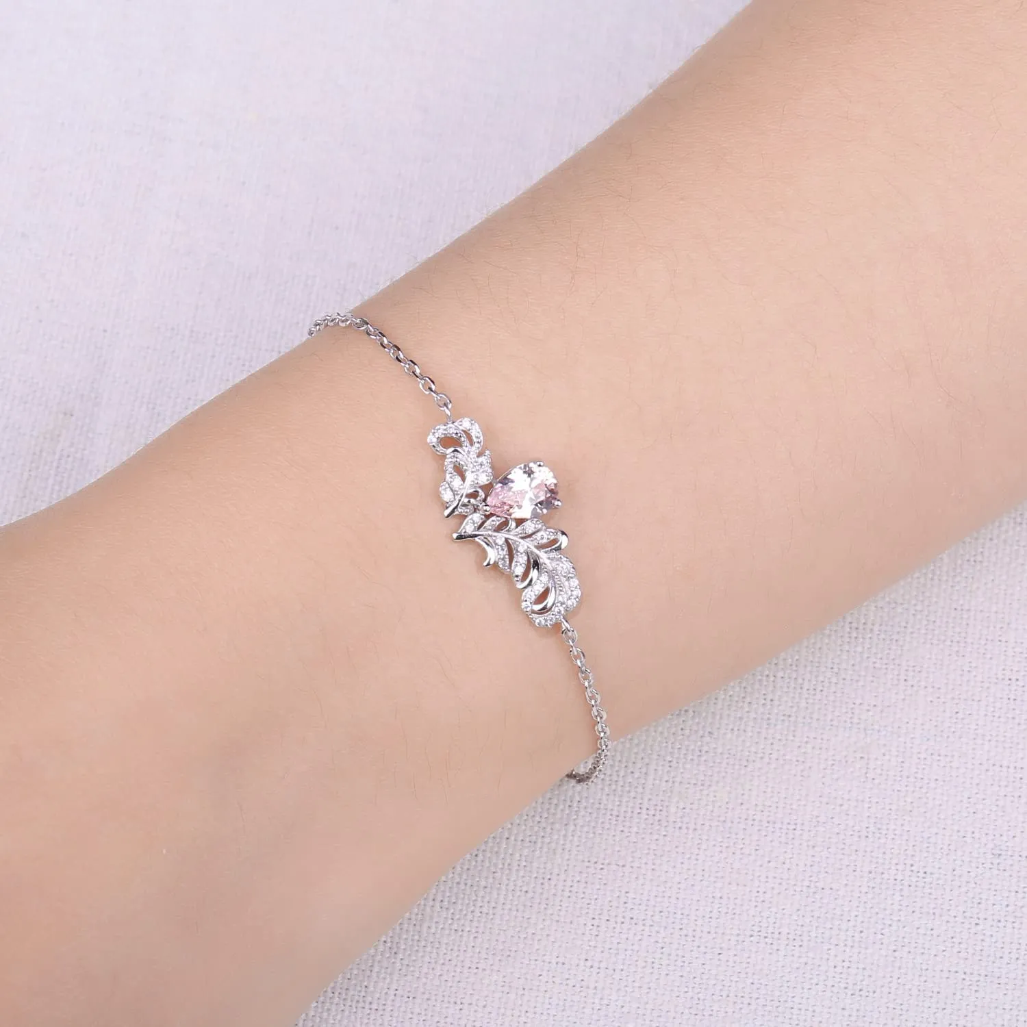 JewelryPalace Ali Angelo 0.3ct bracciale argento morganite