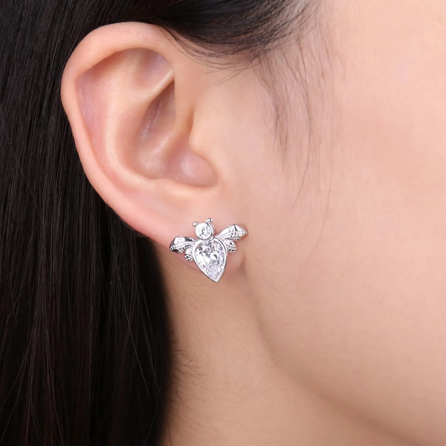 JewelryPalace Ape Pera orecchini argento 925 zirconia 3ct