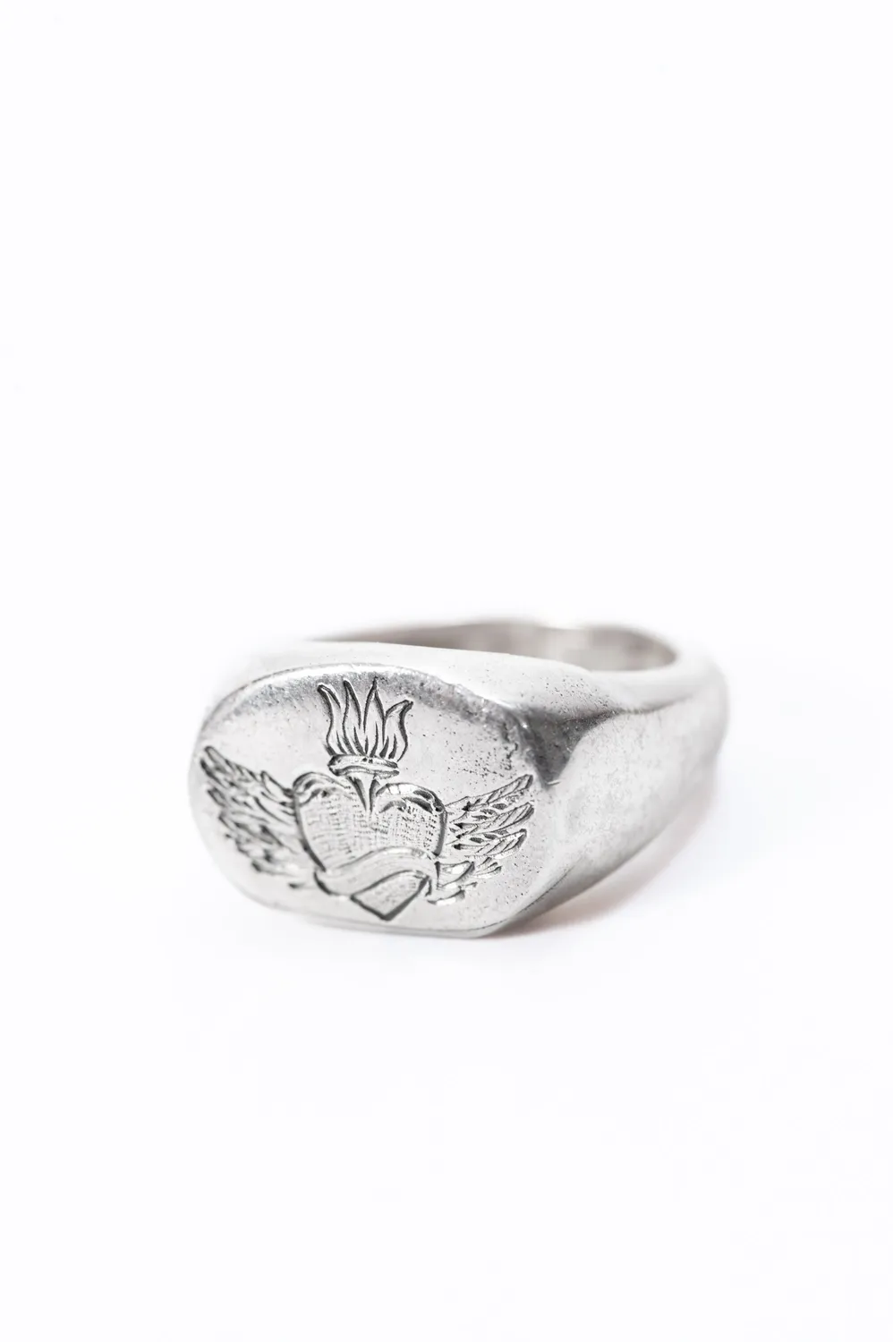 Flor Rubaja Jewelry Cuore anello sigillo argento 925