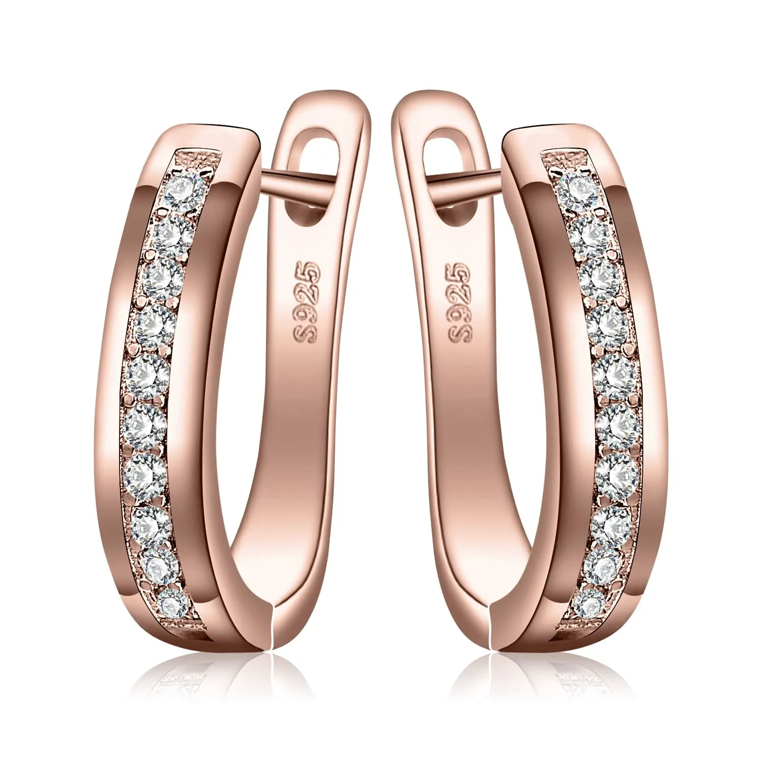 JewelryPalace Hoop orecchini a cerchio argento zirconia