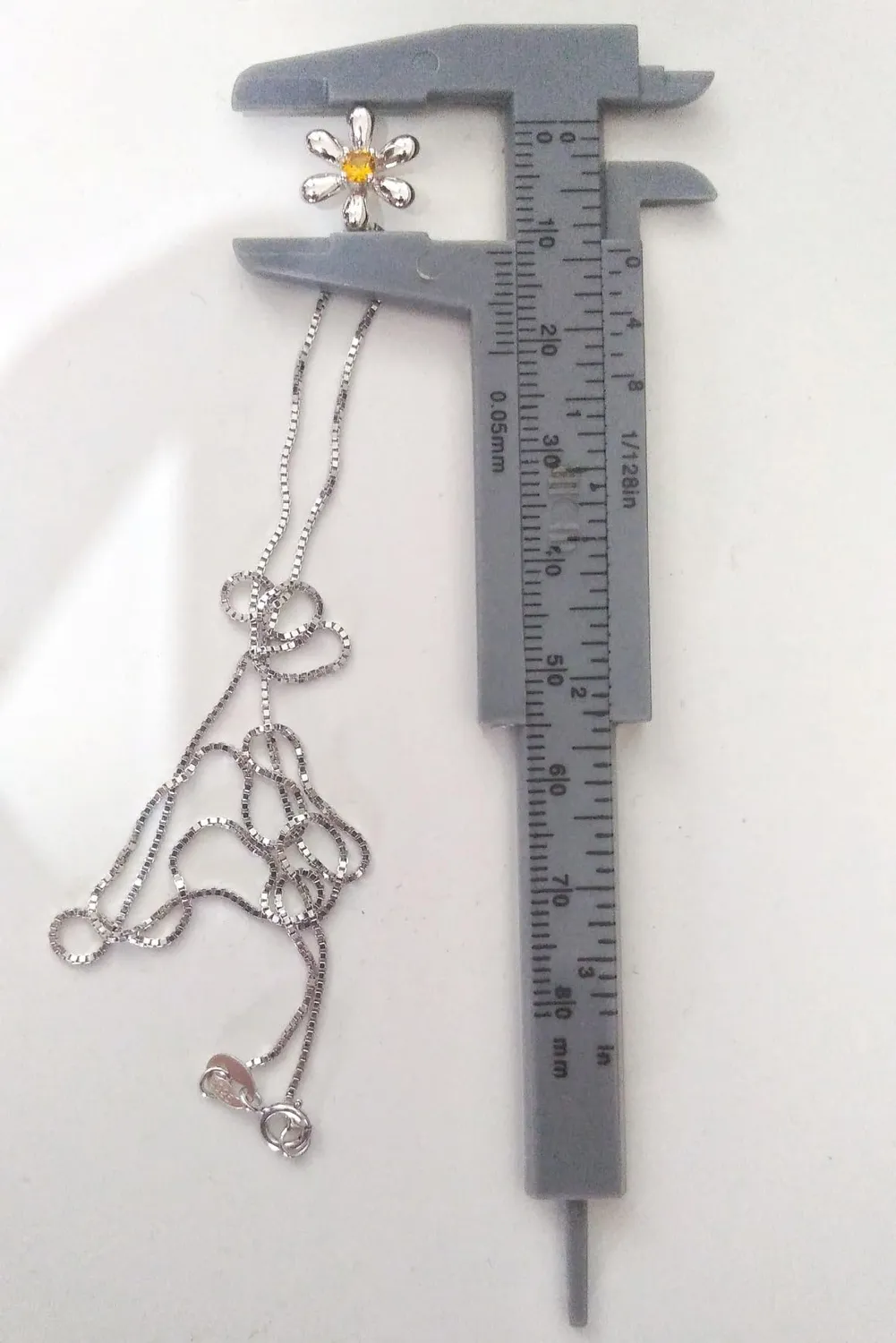 JewelryPalace Fiore Collana Argento Zaffiro Arancione 45cm