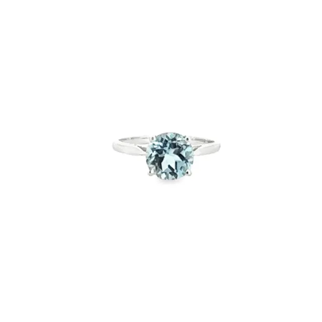 Victoria Jane Swiss Blue Topaz anello argento solitario