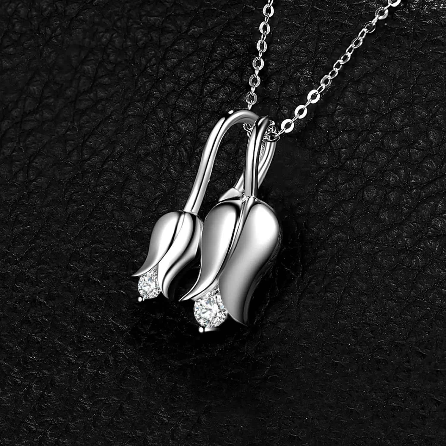 JewelryPalace Collana Giglio Valle Argento 925 Zirconia 45cm