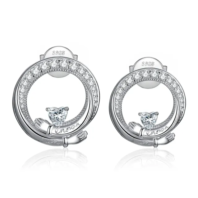 JewelryPalace Claddagh Orecchini Argento Cuore