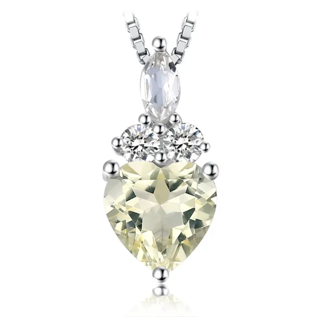 JewelryPalace Cuore 1.4ct collana argento 925 quarzo 45cm