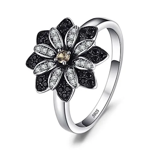 JewelryPalace Fiore Anello Cocktail Argento 14.5 Quarzo Fumé