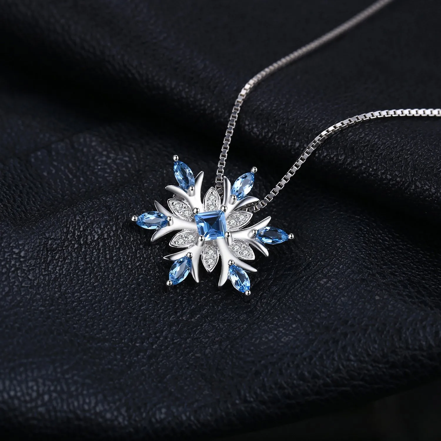 JewelryPalace Fiocco di Neve collana topazio argento 45cm