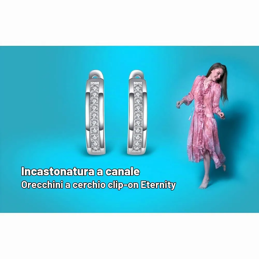 JewelryPalace Hoop orecchini a cerchio argento zirconia