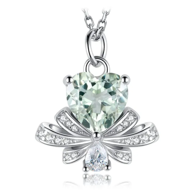 JewelryPalace Cuore 2.2ct Collana Argento Ametista Verde Pera