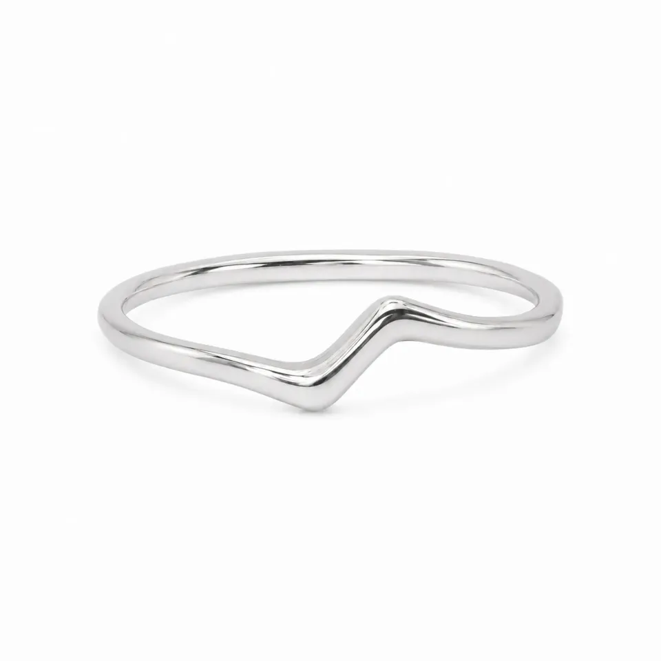 Victoria Jane Wave Ring anello argento onda