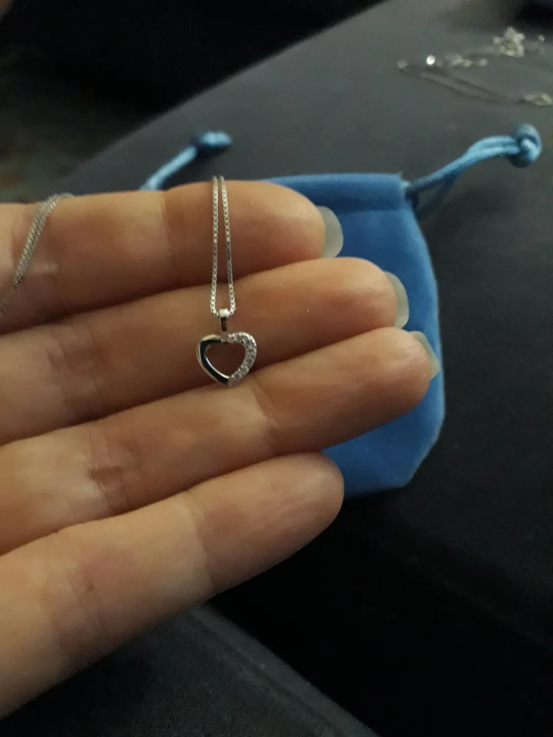 JewelryPalace Cuore collana argento ciondolo zirconia 43cm