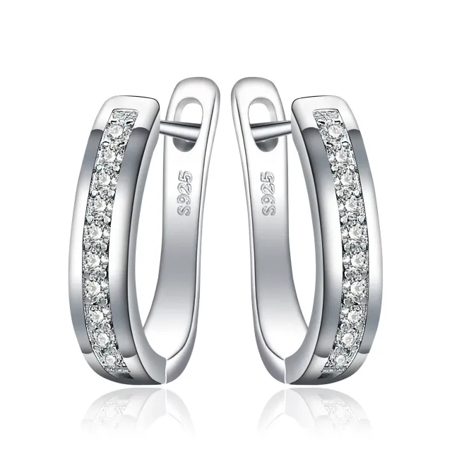 JewelryPalace Hoop orecchini a cerchio argento zirconia