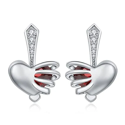 JewelryPalace Cuore 1.9ct Orecchini Argento 925 Rossi