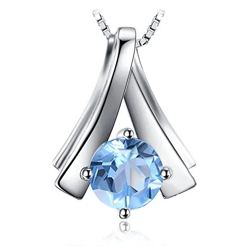 JewelryPalace Ventaglio collana topazio azzurro 45cm argento
