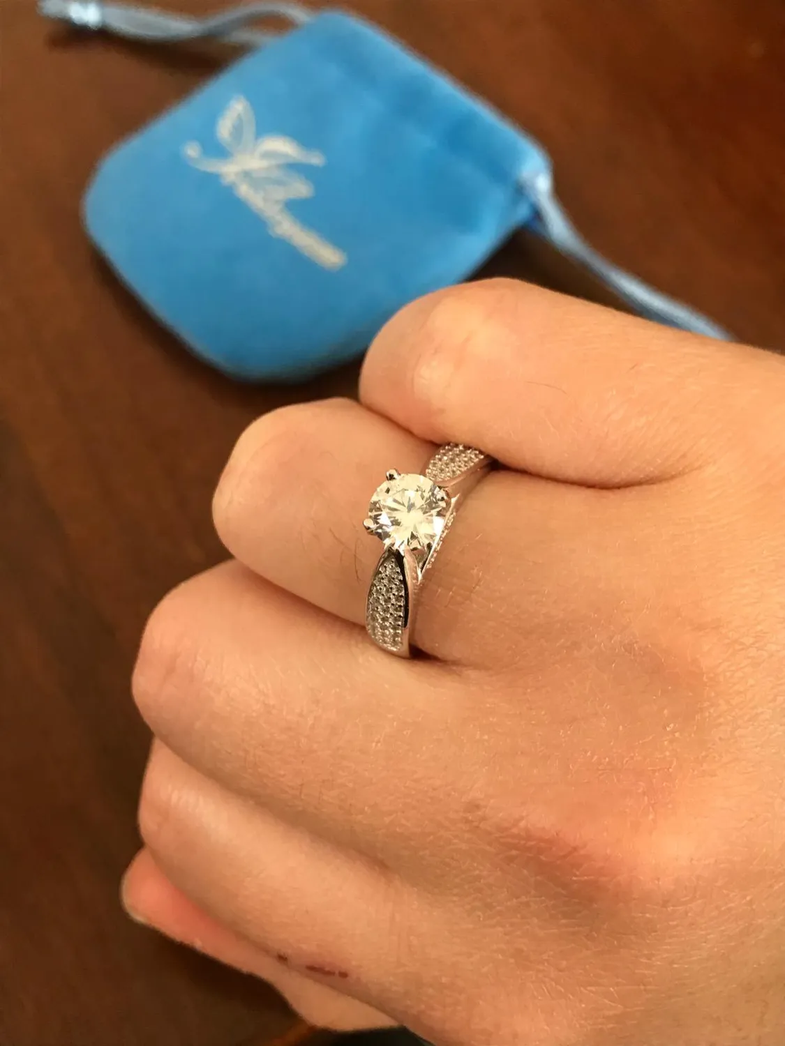 JewelryPalace Anniversario anello argento diamante simulato