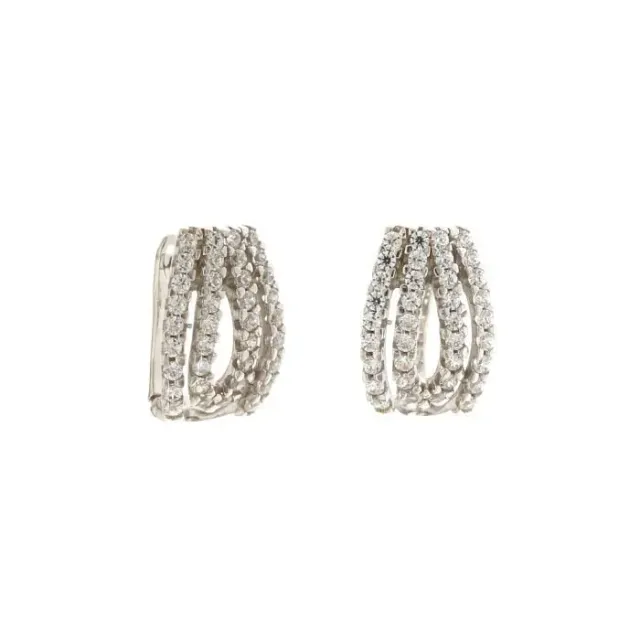 Gioielli Celiento Lobo orecchini oro bianco 18kt zaffiri