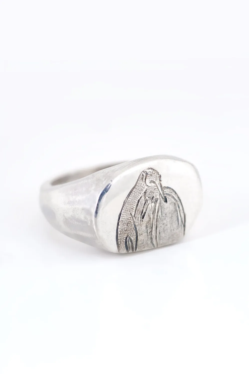 Flor Rubaja Fauna Acqua I anello sigillo pinguino argento