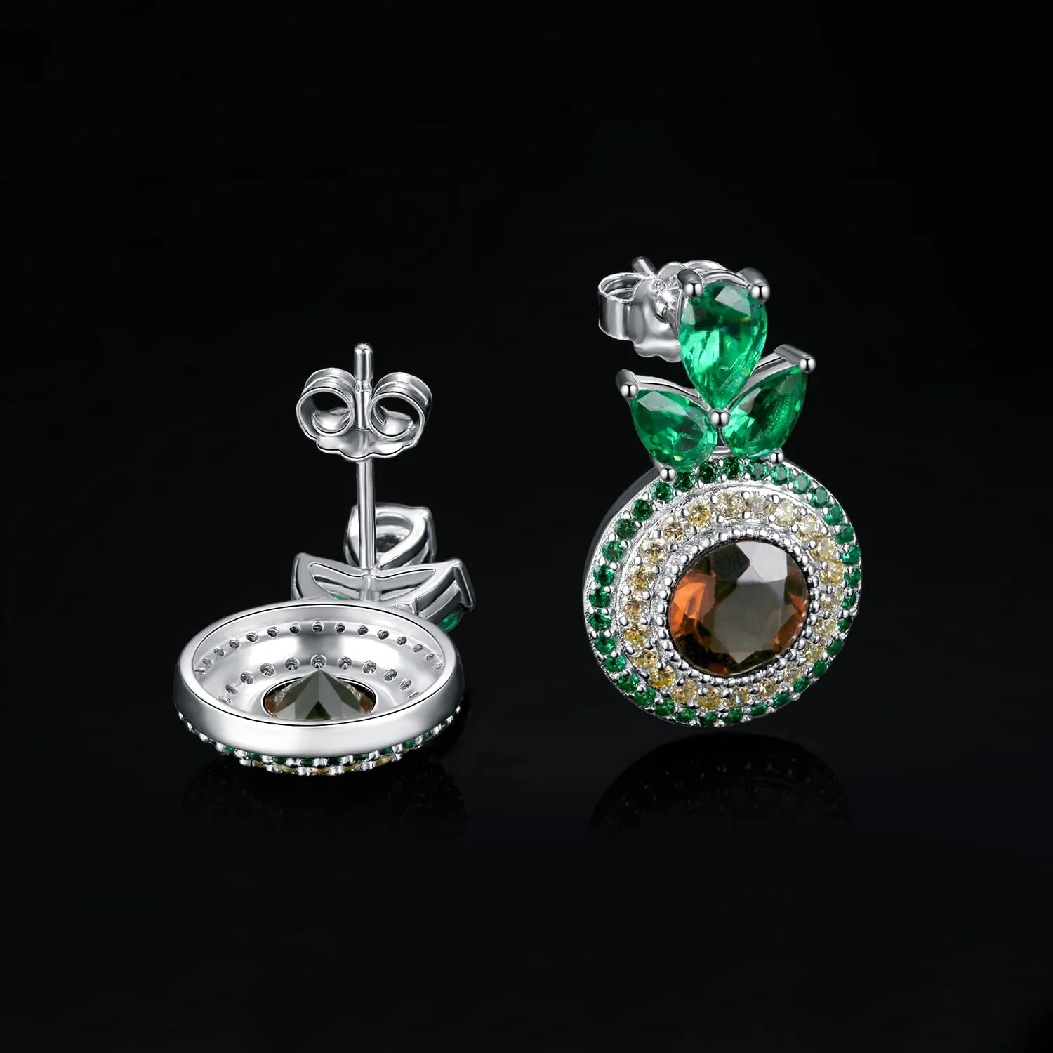 JewelryPalace Avocado 5.1ct orecchini argento quarzo fumoso