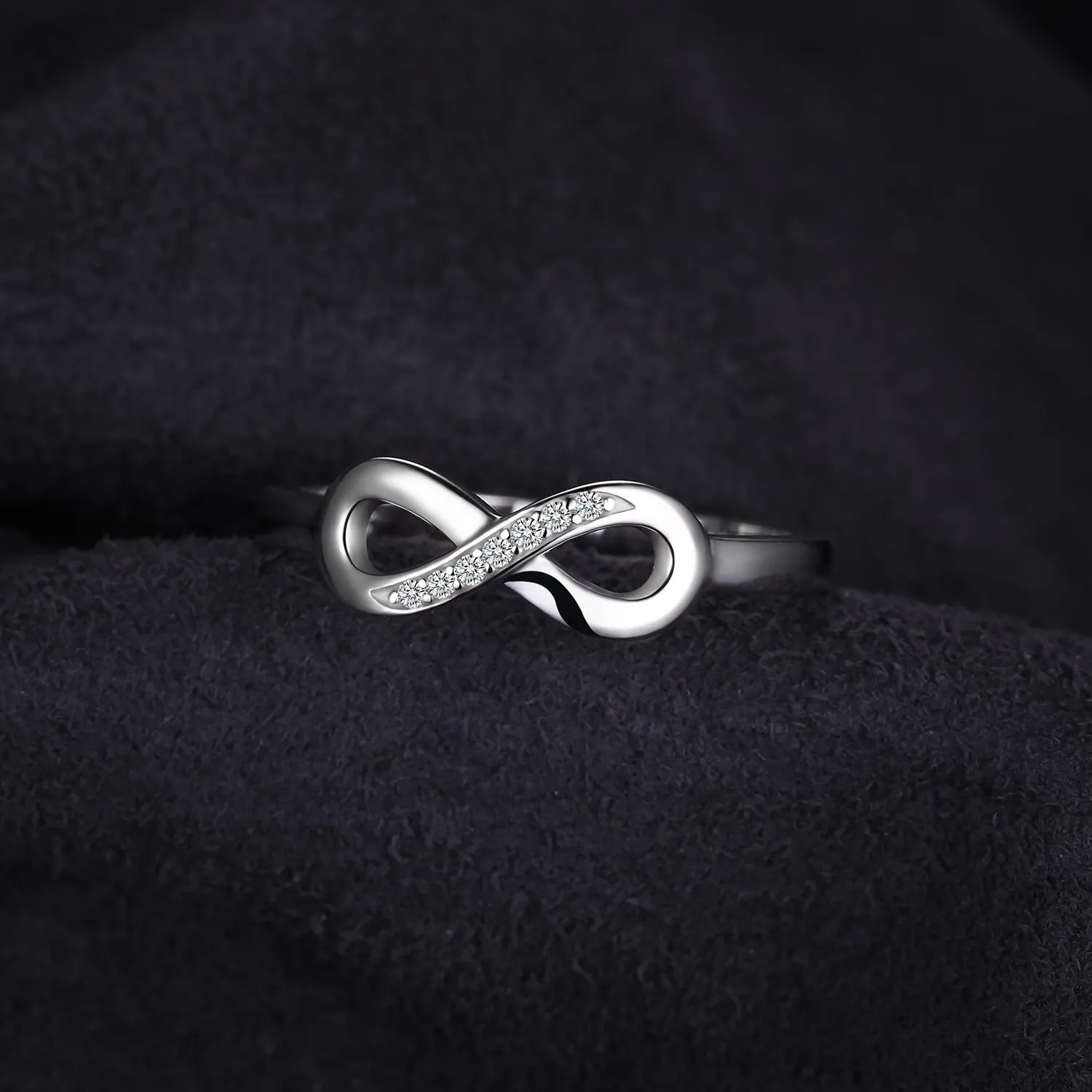 JewelryPalace Infinito Nodo anello argento 925 oro zirconia