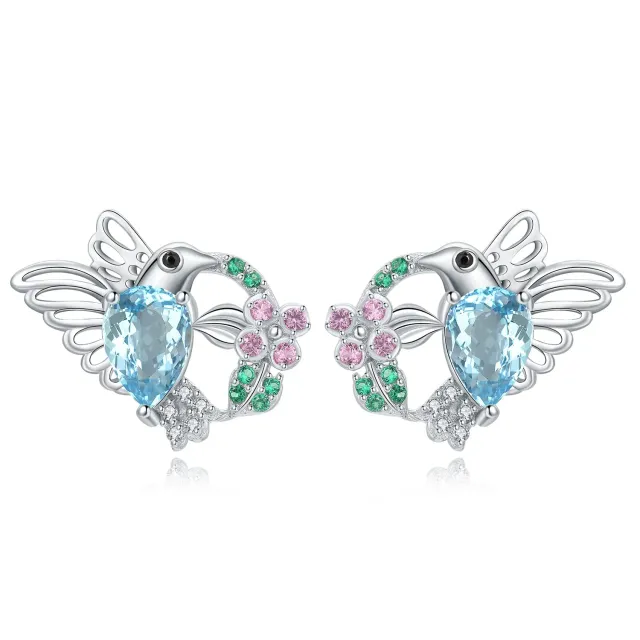 JewelryPalace Colibrì 1.9ct orecchini argento topazio azzurro