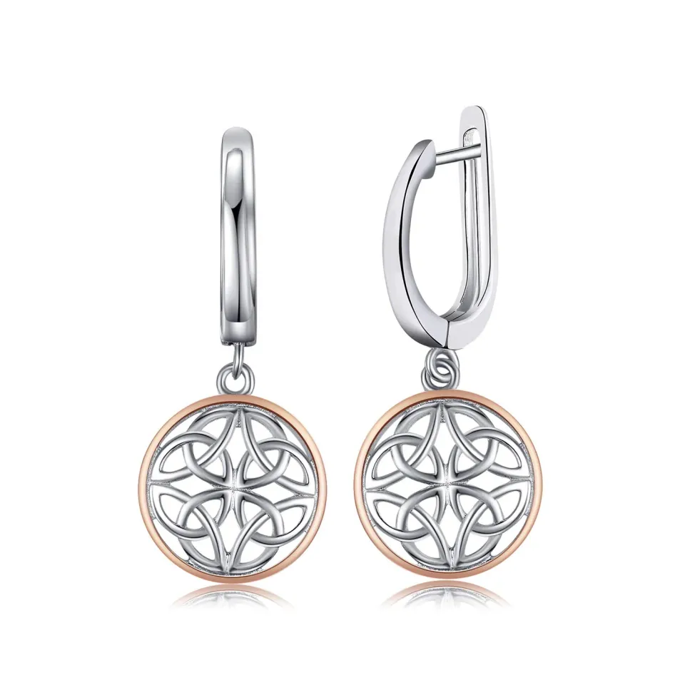 JewelryPalace Celtici Knots Orecchini Argento Pendenti Traforati