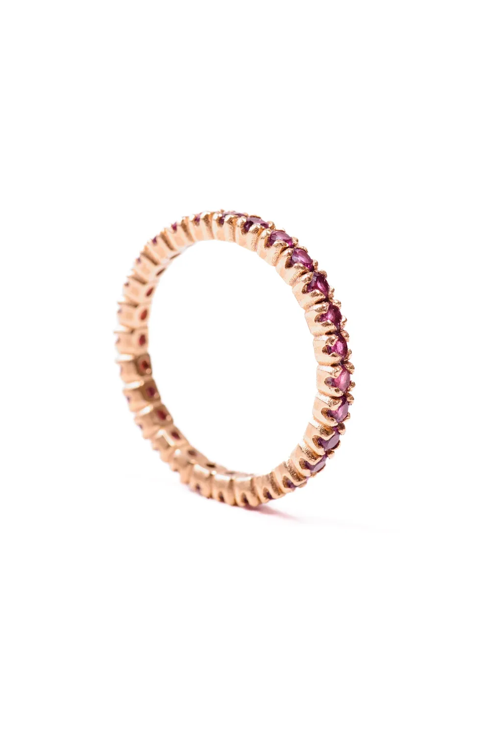 Flor Rubaja Classic Senza Fine anello oro 9kt rodolite