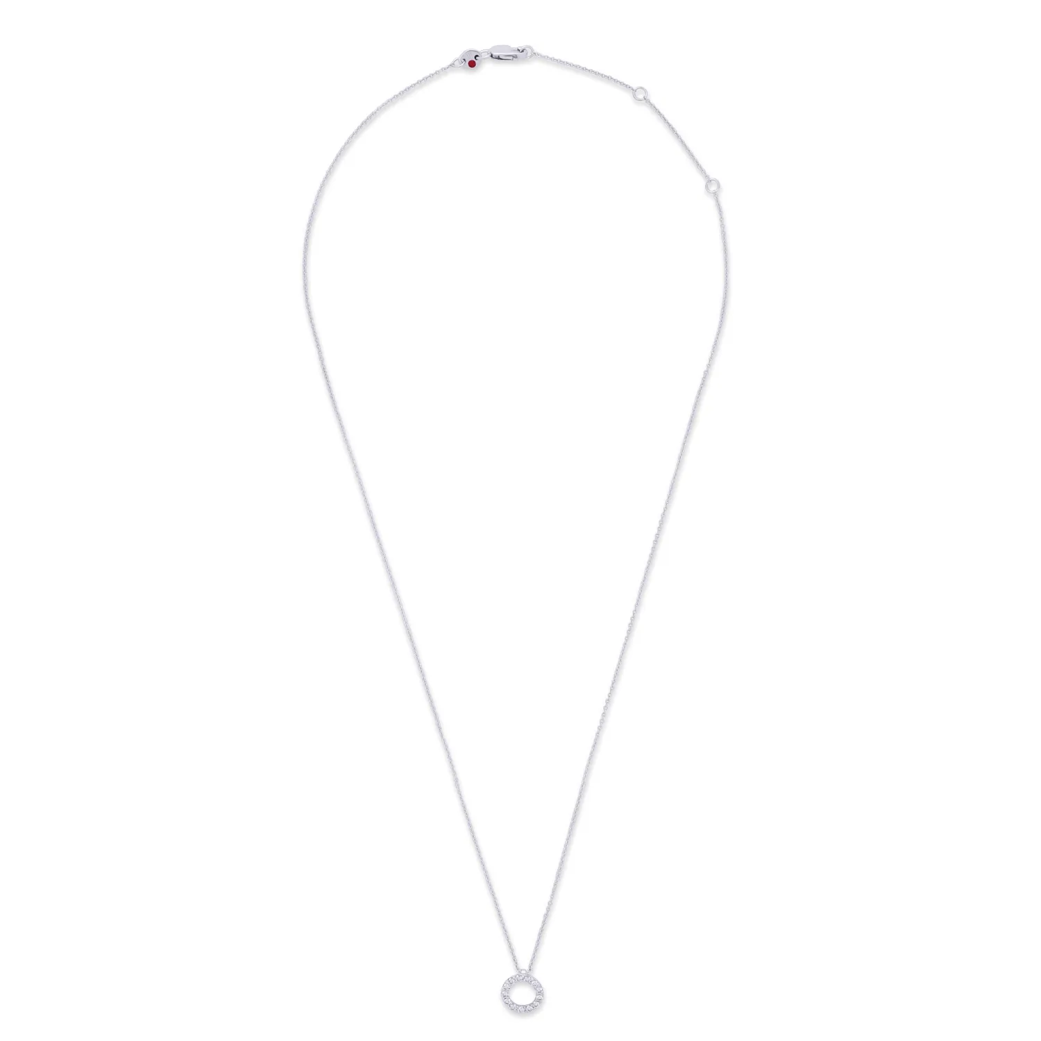 Roberto Coin Tiny Treasure Cerchio collana oro bianco diamanti