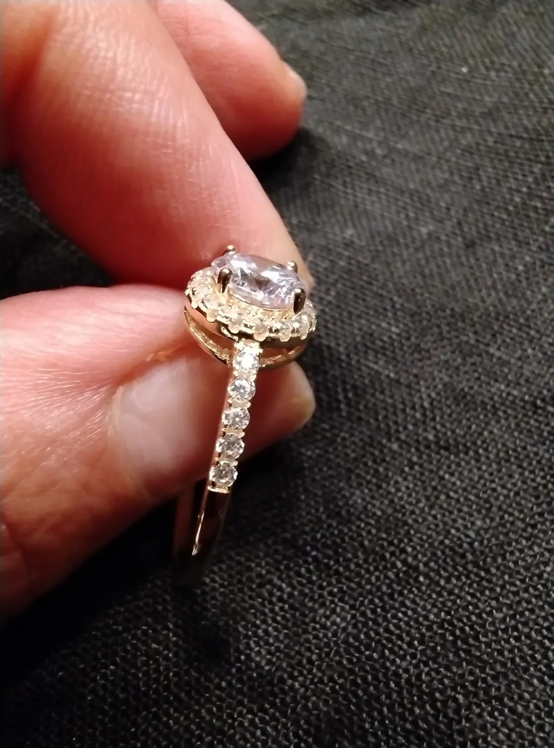 JewelryPalace Classico Halo Anello 1ct Argento Zirconia